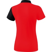 Erima Spprt-Polo 5C (100% Polyester) rot/schwarz Damen